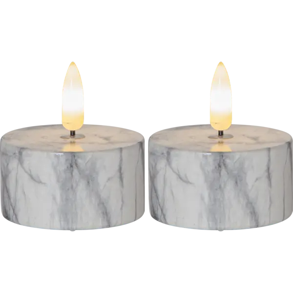 Star Trading - LED Värmeljus 2-pack Flamme Marble