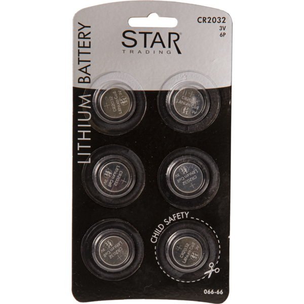 Star Trading - Batteri 6-pack CR2032