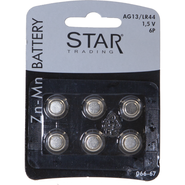 Star Trading - Batteri 6-pack AG13/LR44