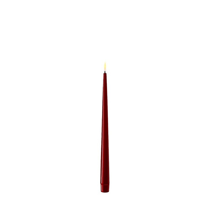 DeluxeHomeart - Real Flame Shiny Bordsljus LED 2-pack 28 cm Bourgogne Red