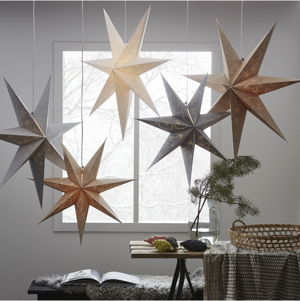 Star Trading - Pappersstjärna Decorus 63cm Silver