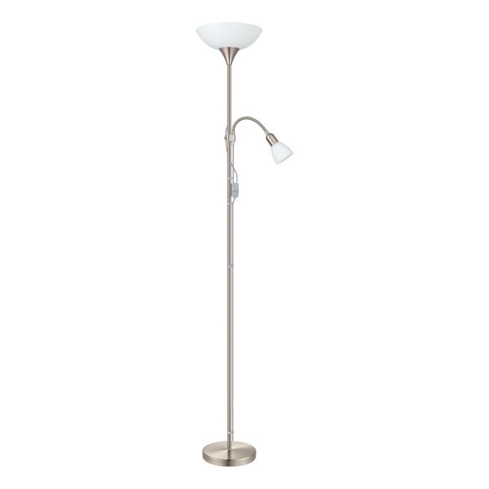 Eglo - Up Golvlampa Silver/Vit