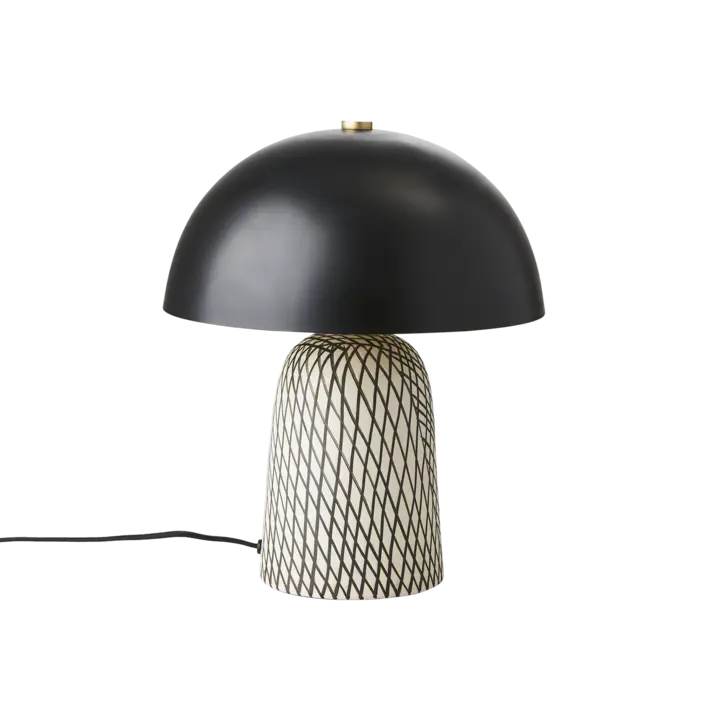 Affari of Sweden - FUNGI Bordslampa/Limited Edition M, Svart/elfenben