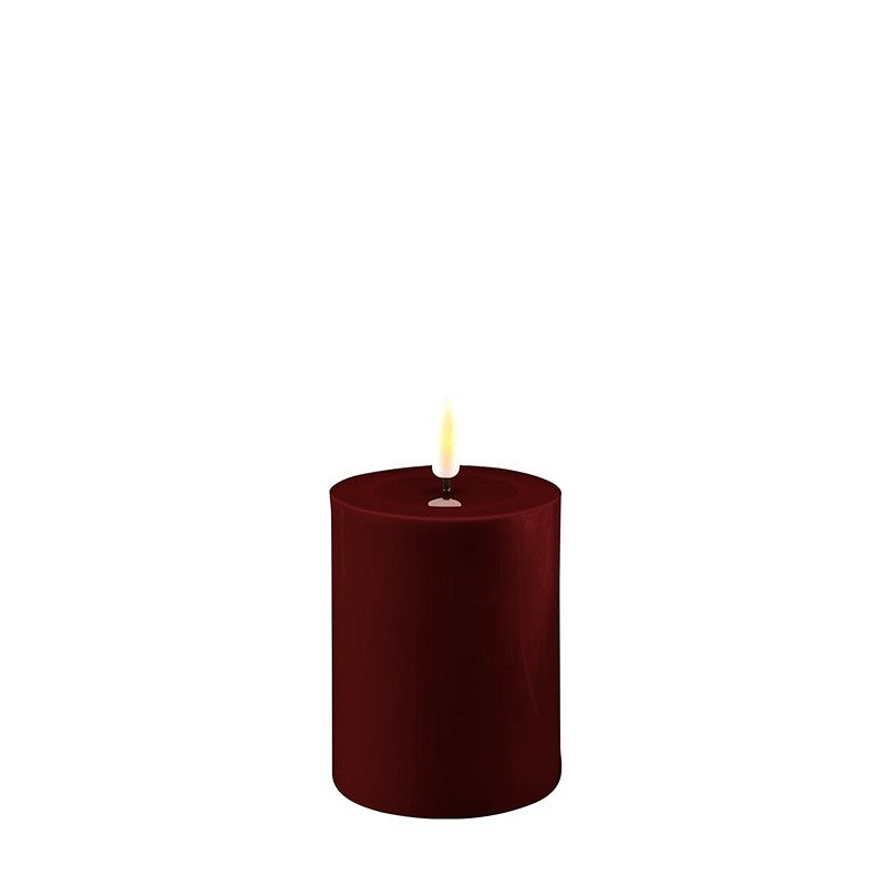 DeluxeHomeart - Real Flame LED Ljus 7,5x10 cm Bourgogne Röd