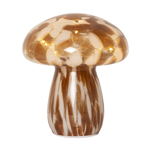 Star Trading - Glasdekoration Funghi 17cm Brun