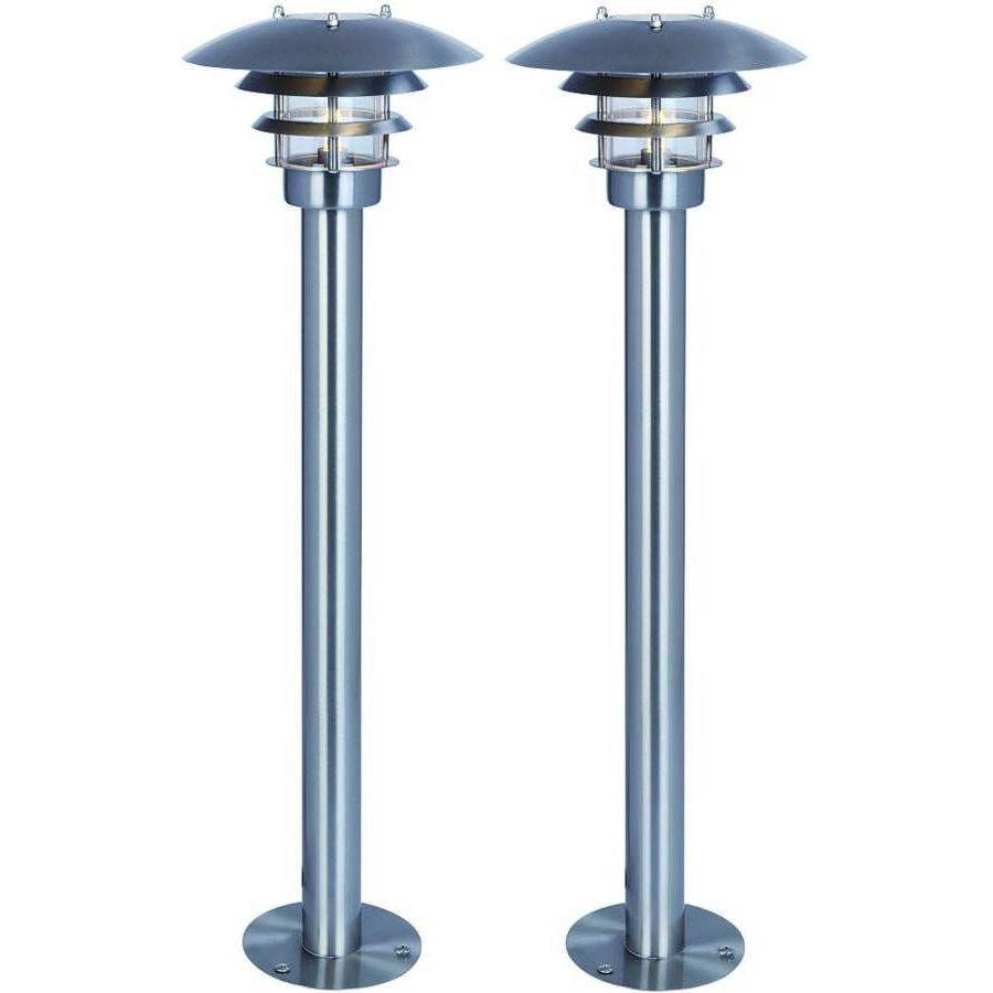 Bolthi - Shine LED stolplykta 2-pack Rostfritt Stål